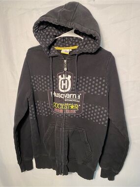 Husqvarna Rock Star Black Hoodie Jacket with Rockstar Logo